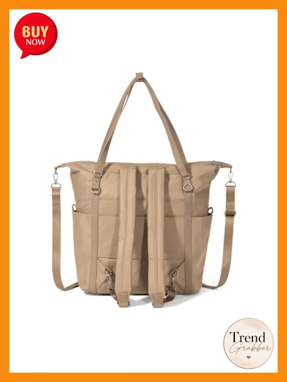 Convertible Travel Backpack RFID Tote Crossbody w/ Laptop Sleeve Luggage Sleeve